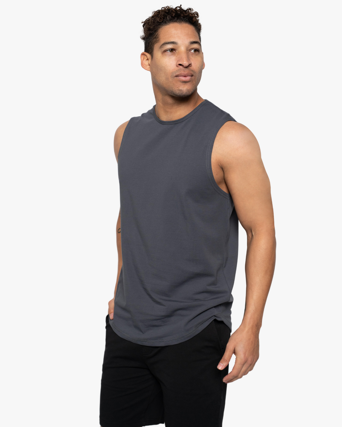 Sleeveless Curve Crew - Final Sale